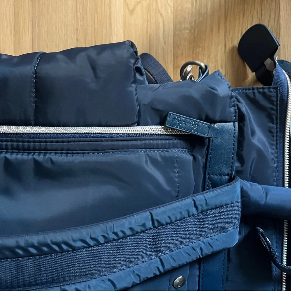 Itsy Ritzy Diaper Bag Puffy Nylon Backpack - Navy